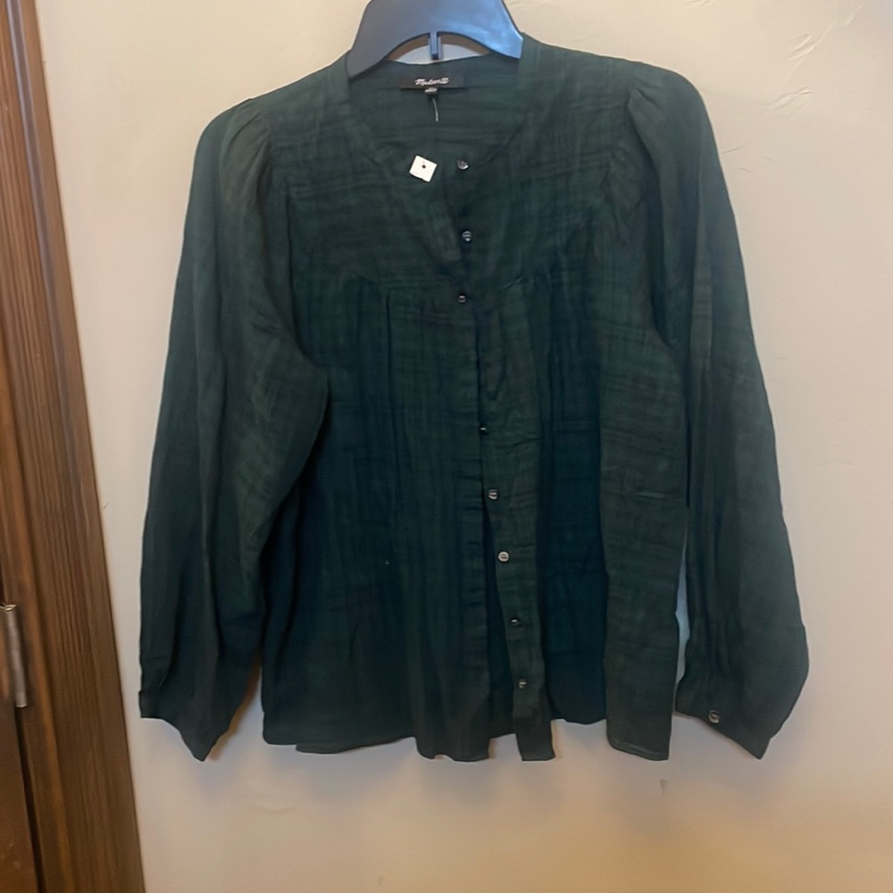 NWTMadewell plaid Blouse! Size Xsmall